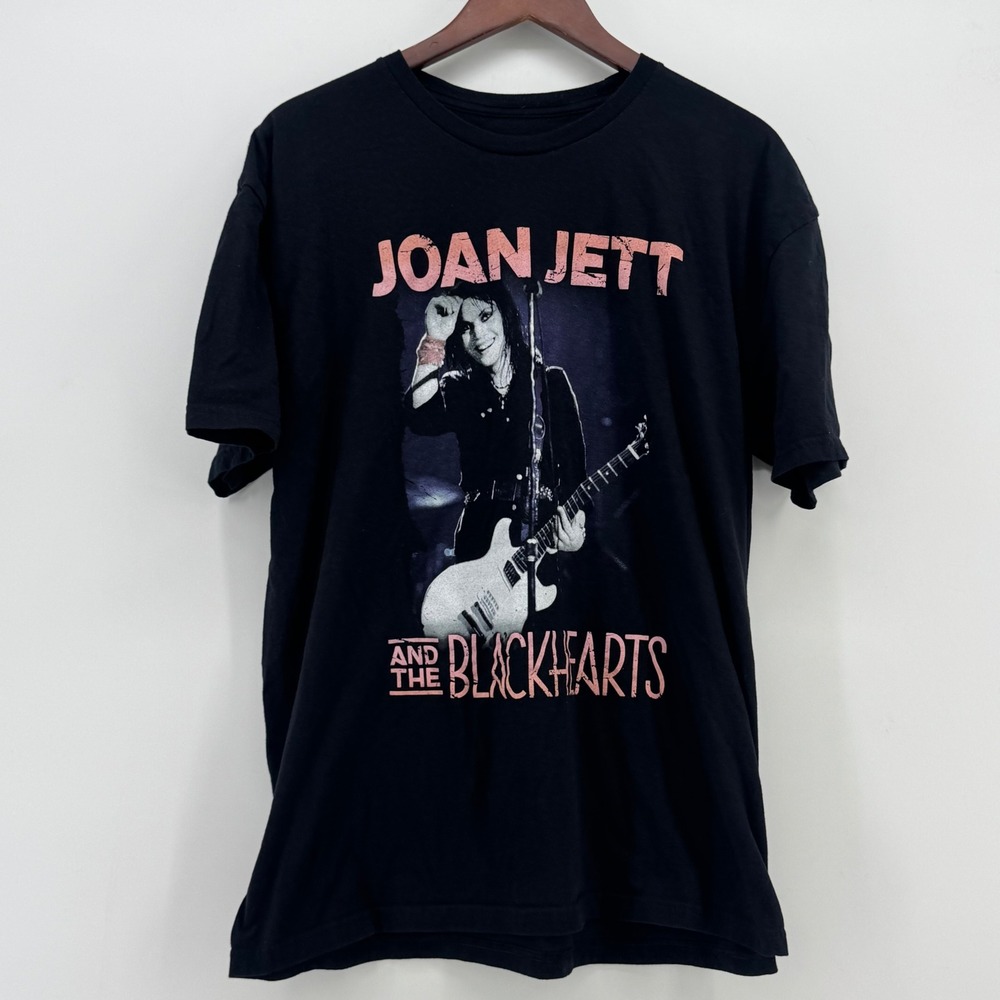 Joan‎ Jett and the Blackhearts Graphic T-Shirt Black Rock Band Tee Mens Large